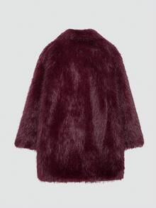 Chaqueta elegante casual y de alta gama con efecto de piel de borrego en el cuello para uso diario