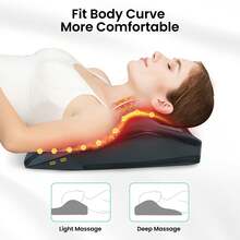 Rebim Shiatsu Back Massager With Heat, 3D Deep Kneading Electric Massage Pillow For Neck And Back Pain Relief, Ideal For Home, Office And Car Use, Best Gift For Women And Men Black And Gray - US A Type Plug(110-127V) - View 9