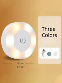 1pc Touch Sensor Night Light, Soft Warm & Cool White Light, Dimmable 3 Colors, Wall Lamp Suitable For Baby Room Night Light,Hallway, Bedroom, Bathroom, Living Room, Closet, Compact Design, Easy Installation,USB Rechargeable Baby Shower Family Decorations Gifts