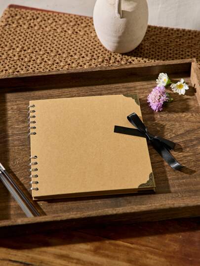 Cirelle 1 pezzo Album da scrapbooking colore cachi, 20 x 20 cm, 30 fogli/60 pagine di carta marrone chiaro in bianco, album con copertina rigida, memo in carta kraft, ideale come regalo per viaggi, compleanni, lauree, ritorno a scuola, essenziale per il dormitorio