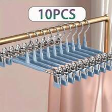 20/10/5 peças de prendedores de calças de aço inoxidável e 1 gancho para cabide de roupas, expansível, sem costura, fácil de usar, adequado para guarda-roupa e casa, ótimo para secar saias e roupas