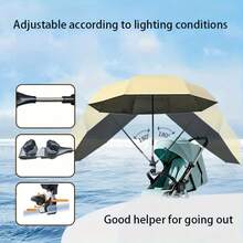 Stroller Umbrella With Adjustable Universal Clamp,Clip On Umbrella With Clip On UPF 50+ Great For Pushchair,Strollers,Beach Chair - Multicolor - View 5