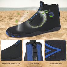 ​​High Top Water Shoes For Men Women - Quick-Dry Aqua Socks For Beach, Fishing, Hiking - Non-Slip Sole & Lightweight​​ ﻿ - Blue - View 1