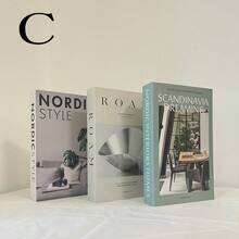 2 件/3 件可折叠假书，豪华仿书套装，用于装饰，适用于咖啡桌、别墅、酒店、家居装饰、摄影