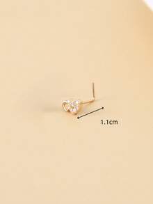 1 件心形鼻钉，可爱女士鼻饰，新款 L 形鼻钉鼻环配饰 - 彩色 - 查看 6