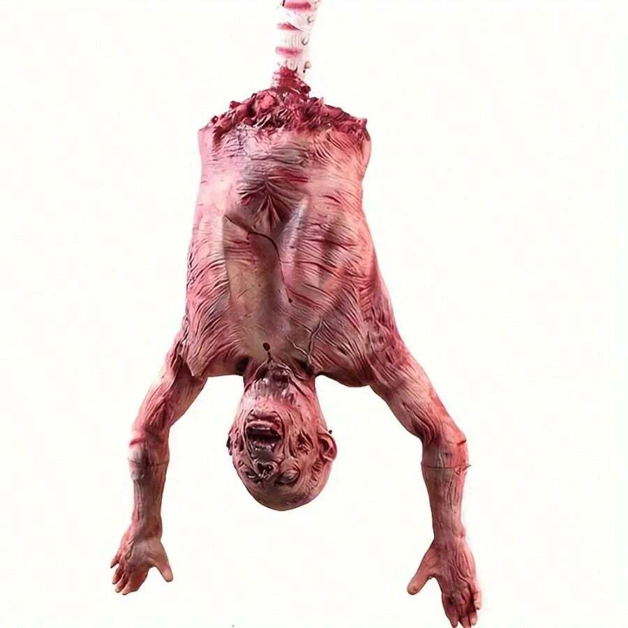 1 buc Decorațiuni de Halloween, Recuzită de cadavru din latex, Pandantive suspendate înfricoșătoare, sângeroase, pe jumătate de lungime, Case bântuite, Baruri, Cluburi, Decorațiuni de petrecere, Decorațiuni exterioare de Halloween, Cadou amuzant de Halloween, Decorațiune corporală din latex cu cadavru suspendat, Pentru baruri, petreceri pentru adulți, întâlniri de la hayon și multe altele - Multicolor - Vizualizare 1