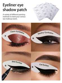 4 Sheets With 32 Stickers Eye Makeup Stencils Eyeliner Eyebrow Stencil Stickers 4 Different Designs Western Eyeliner Eyebrow Shaping Templates Makeup Stickers Eyeliner Auxiliary Makeup Tools Cat Eyeliner Auxiliary Sticker Eye Shadow Eyeliner Auxiliary Sticker Cat's Eye Line Fox Eye Makeup Template Eyeliner Template Sticker,Makeup,Cheap,Room Decor,Vanity,Travel,Bedroom,Makeup Accessories,Cheap,Stocking Stuffers,Makeup,Makeup Tools,Cheap Stuff,Gifts,Gifts For Women,Christmas Gifts