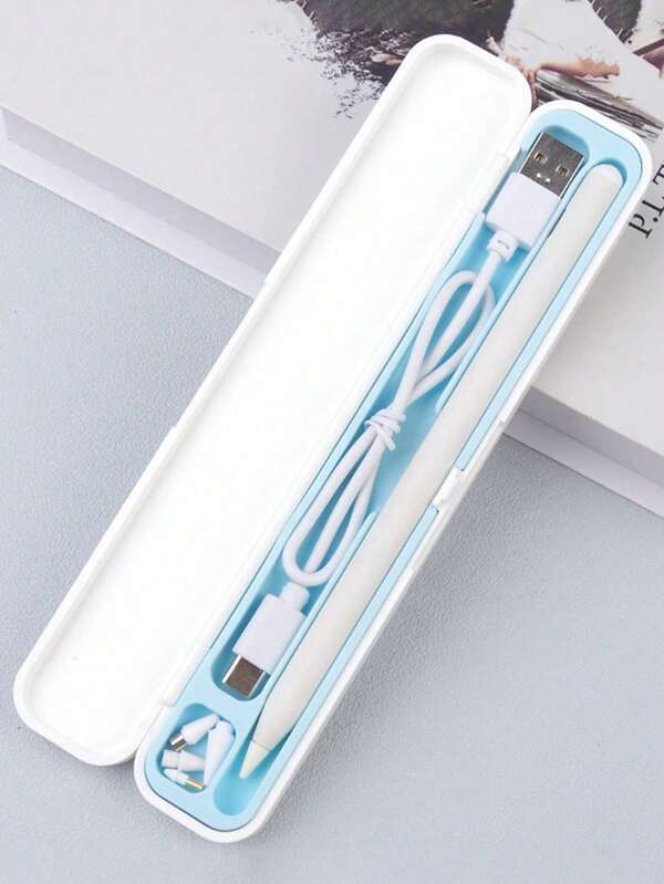 (Solo caja vacía, sin accesorios) Estuche soporte para Apple Pencil de 1ra/2da generación compatible con tableta iPad de Apple, caja de almacenamiento para adaptador de punta de accesorio