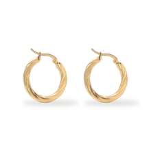 Boucles d\"oreilles créoles délicates en acier inoxydable plaqué or 18 carats avec style minimaliste et vintage en 3 paires pour cadeaux pour femmes