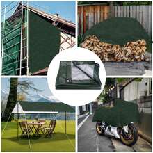 Sealed Transparent Waterproof Cloth - Suitable For Heavy-Duty Rain Shelter Covers On Terraces, Porches, Gardens, Chicken Coops, And Camping - Plastic Rain And Sun Protection, Outdoor Sunshade Waterproof Porch Cover, Heavy Duty Transparent Waterproof Cloth Strap Buckle - Plastic Snow Forest Design,
