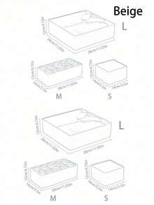 1/2/3/6 Stücke einfache faltbare Stoffaufbewahrungsbox - Schubladenteiler Organizer Behälter für Unterwäsche/BH