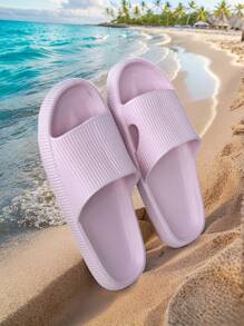 新款EVA男士四季凉拖鞋/耐磨防滑防臭/柔软舒适/抗菌护足/轻便软底/速干不臭脚/休闲百搭居家室内浴室淋浴/户外沙滩简约情侣凉拖鞋