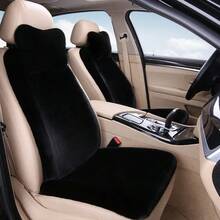 1pc Universal Car Seat Cushion, Plush Car Seat Pad, Comfortable Warm Backrest, Warm Car Seat Cover Pad, Suitable For All Seasons - Cushion - View 3