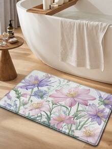 Thảm chùi chân in 3D họa tiết hoa và bướm cổ điển, chống trượt, dễ vệ sinh, phù hợp trang trí mùa xuân và mùa thu, có thể sử dụng cho sân hiên/trong nhà/ngoài trời/hành lang/vườn, dày và mềm mại. - Nhiều màu - Xem 3
