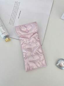 1Pc Bow Knot & Heart Glasses Bag,Girls Glasses Storage Box, Sunglasses Accessories Featuring A Cute Anime Style, Cartoon Design, And A Girlish Heart Pattern, Lightweight And Suitable For Taking With You, Perfectly Protecting Sunglasses And Making It A Great Gift For Friend, Family, Teacher,Back To School Travel Essentials Travel Accessories Travel Bag Vacation Holiday School Stuff Glasses Case Sunglasses Women - Multicolor - View 14