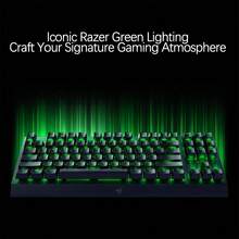 黑寡妇蜘蛛 X 竞技版 87 键绿轴机械游戏键盘，Razer 定制开关，响应速度快，符合人体工程学的阶梯式键帽，游戏模式下无冲突 - 黑色 - 查看 3