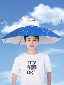2件/1件 中性銀色單層時尚夏季戶外防紫外線防風防雨可折疊可調節遮陽帽，適合高爾夫球 - 彩色 - 查看 7