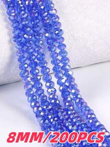 Confezione di perline distanziali sfaccettate in vetro di cristallo d'Austria con sfumatura color champagne da 4/6/8 mm, perline a rondella per la realizzazione di gioielli, braccialetti, collane, orecchini e accessori fai-da-te