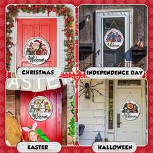 Yousoontic 17 Pcs 12 Inch Magnetic Welcome Door Sign Interchangeable Front Door Decor Rustic Fall Seasonal Hanging Sign Halloween Christmas Decor For Home Warming Gift(Classic Color,Welcome) - Classic Color - View 4
