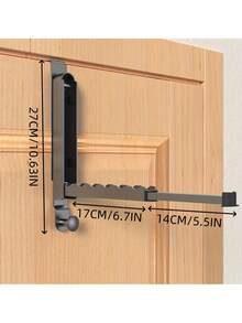 رف تعليق قابل للطي - رف تعليق للباب مع خطافات للخزائن والحمامات وغرف الغسيل - مصنوع من سبيكة الألومنيوم المتينة لتعليق المناشف والمعاطف والقمصان - مثالي للمساحات الصغيرة، تصميم ملمس معدني، مواد متينة، تخزين محمول، ضروري للمعيشة المدمجة - متعدد الألوان - مشاهدة 6