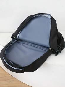 Back To School/Graduation Season Fashionable Casual Cute Versatile Large Capacity Backpack Suitable For Various Occasions - Black - View 4