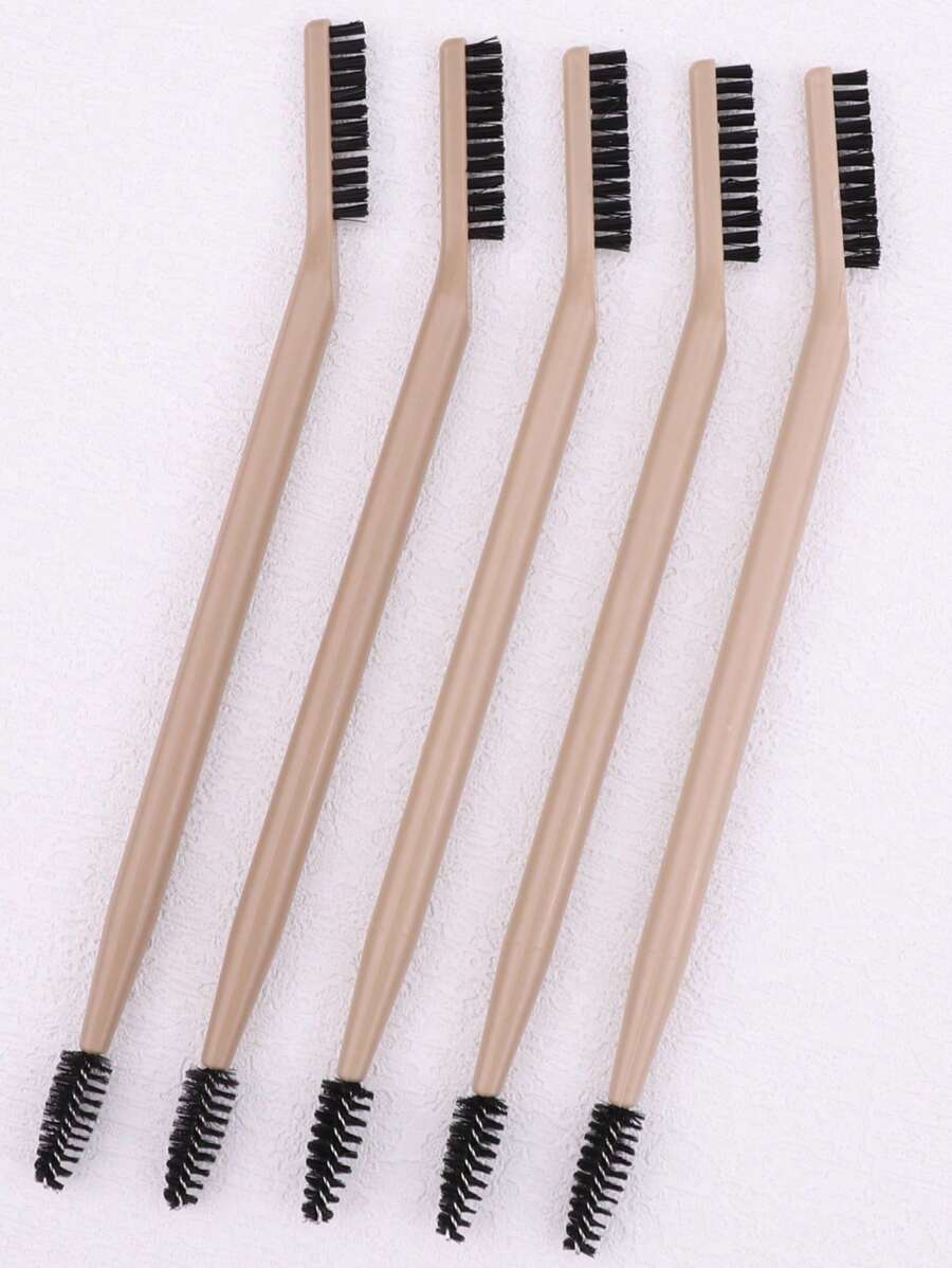 1pc Dual-Ended Makeup Brush, Spiral Eyebrow Brush & Lash Comb, Grooming Tool For Defined Brows, Portable Beauty Makeup Brush