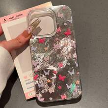 Funda para phone 16 Pro/ 15/ 14 Plus/ 13/ 12/ 11 con diseño floral colorido y protección antigolpes. - Blanco - Ver 2