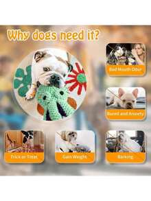 Medium Plush Octopus Dog Toy With Squeaker - Durable Interactive Chew Toy For Medium Dogs, Teal And Purple With White Suction Cups, Great For Play And Training - Multicolor - View 7