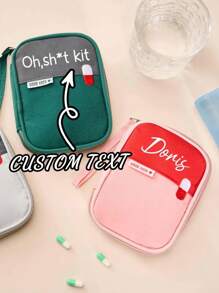 Custom Personalized Home Medical First Aid Kit, Customized Text Multi-Functional Travel Medicine Bag Organizer, Large Capacity Hand-Held Bag Drug Organizer, Children's Health Kit, Mother's Gift, Birthday Gift, Gift For Friends And Teachers, Christmas/Holiday Gift, Personalized Gift For Ladies, Anniversary, Christmas, Mother's Day, Valentine's Day - Multicolor - View 1