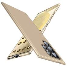 Ultra-dünne harte matte Handyhülle kompatibel mit Samsung Galaxy A16, A26, A36, A56, A15, A55, A35, A14, A54, S21, S22, S23, S24, S25 Ultra Plus, S21, S23, S24 FE, S25 FE und kompatibel mit iPhone 17 Pro, 17 Pro Max, 17 Air und 17 Zoll Modellen. - Gold - Übersicht 7