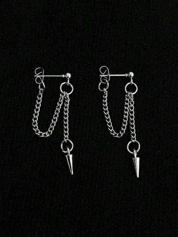 1 Pair Punk Style Vintage Gothic Creative Inverted Cone Pendant Earrings