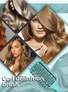 Cepillo definidor de rizos para cabello rizado - Peine suavizante y resistente al encrespamiento para cabello mojado o seco | Realza la definición de los rizos, deslizamiento suave, peinado sin esfuerzo