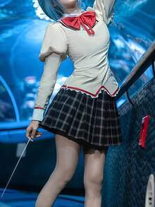 1 件万圣节校服套装，魔法少女角色扮演动漫服装，适合会议，洛丽塔校园风格 - 彩色 - 查看 5