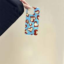 Funda para teléfono con estampado de leopardo en forma de corazón y patrón glaciar transparente. Compatible con phone 16, 15, 14, 13, 12 Pro, 16, 15, 14 Plus, 13, 12, 11 Pro/X/XS Max. Resistente, anticaídas y a prueba de golpes. - transparente - Ver 4