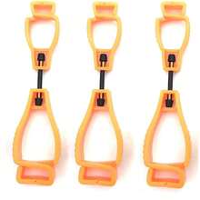 Clip de seguridad para guantes de trabajo de 6 piezas para guantes, cascos y bolsas de herramientas - Naranja - Ver 3