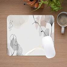 1pc Maple Leaf Pattern Mouse Pad Computer Desktop Long Mouse Pad Laptop Square Mouse Pad Office Anti-Slip Gaming Mouse Pad - Multicolor - View 5