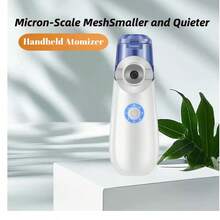 Portable Handheld Nebulizer, Mesh Nebulizer, Home & Medical Grade Nebulizer - Blue and White - View 7