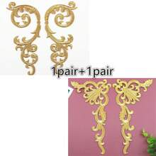 1 Par De Remendos Adesivos De Derretimento Quente Da Flor Do Bordado Da Cor Dourada Para O Vestido De Casamento Floral Applique Remendo Traje Decorar - Ouro - Ver 15