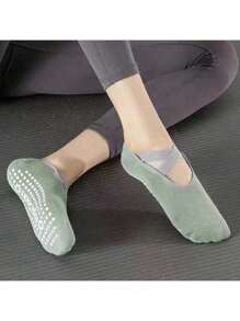 1/3 pares de calcetines de yoga profesionales para mujeres con silicona antideslizante, calcetines de ballet, pilates, sin talón, transpirables, vendaje, danza y deportes
