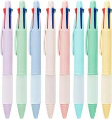 Multicolor Ball Point Pens 4-In-1 Colored Pens (1.0mm) Assorted Inks 4-Color Ballpoint Pen (8 Pack) - 8 - View 1