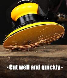 6Inch 60/80/100/120/150/240/320/400/600 Grit No-Hole Hook And Loop Sanding Discs 50/100Pcs, Random Orbital Sandpaper For Automotive And Woodworking - Yellow - View 4
