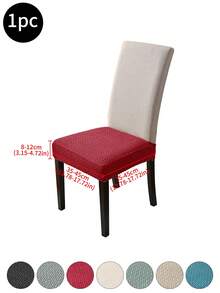 1pc/2pcs/4pcs/6pcs/30pcs Beige Jacquard Striped Dual Elastic Seat Cover, Removable And Washable Chair Protector, Suitable For Decoration In Dining Room, Living Room, Bedroom And Office - Multicolor - View 12