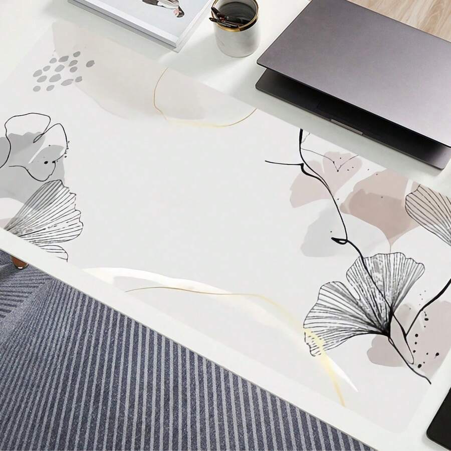 1pc Maple Leaf Pattern Mouse Pad Computer Desktop Long Mouse Pad Laptop Square Mouse Pad Office Anti-Slip Gaming Mouse Pad - Multicolor - View 1