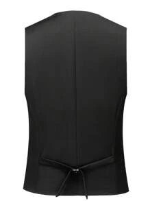 男士纯色百搭商务休闲正装经典黑色马甲