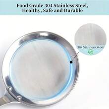Filter Scoop Stainless Steel Fat Skimmer Spoon Fine Mesh Strainer Food Strainer With Handle Kitchen Oil Skimmer StrainerFu. Home And Living New In, Cooking Utensils.,Kitchen Accessories, A Must-Have Kitchen Tools Gift For Home Chefs, Space-Saving Storage For Kitchen Organizers - Bạc - Xem 7