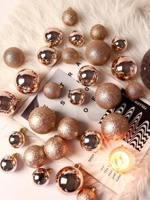 42pcs Champagne Christmas Ball Decoration Set, 3/4/5cm Christmas Ornament Balls, Christmas Tree Hanging Pendants, Shiny Christmas Ornaments, Suitable For Christmas Tree Decoration, Shatterproof Christmas Hanging Balls, Applicable For Christmas Party, Home Decor, Room Decor, Christmas, Holiday Wedding, Christmas Tree Decoration, Christmas Decoration, DIY Christmas Ornaments