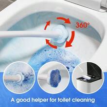 NEWDisposable Toilet Bowl Brush With 40 Toilte Wand Refills Toilet Bowl Cleaner Wands Toilet Cleaning System Starter Kit7.3 - 白色 - 查看 3