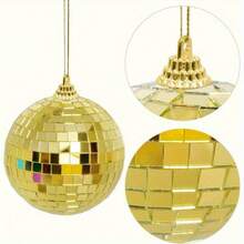 15pcs Gold Mirror Glass Ball Set - Suitable For Party Decor, Birthday Decor, Home Decor, No Electricity Required