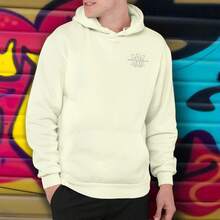 Sudadera Hoodie Amir i Tigre Unisex con Capucha - Beis - Ver 2