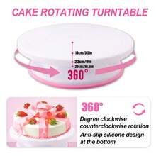 Cake Decorating Supplies Kit Tools 356pcs, Baking Accessories With Cake Turntable, Pastry Piping Bag, Piping Icing Tips For Beginners - Pink - View 5